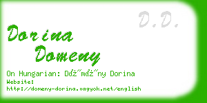 dorina domeny business card