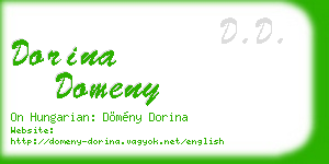 dorina domeny business card